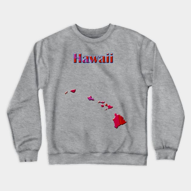 Hawaii Map Crewneck Sweatshirt by rwedegis